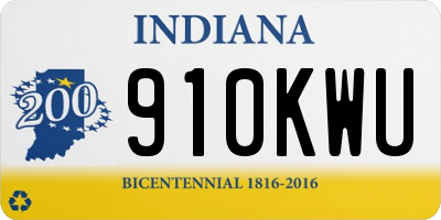 IN license plate 910KWU