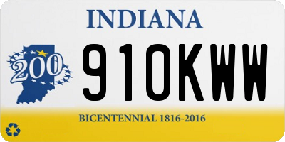 IN license plate 910KWW