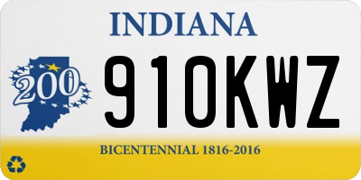 IN license plate 910KWZ