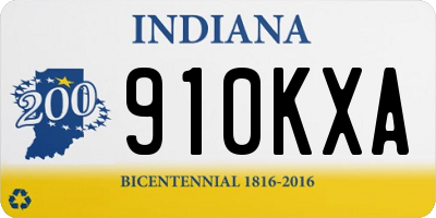 IN license plate 910KXA