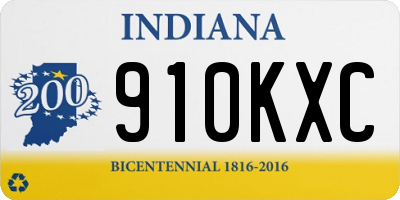 IN license plate 910KXC