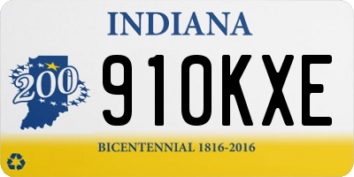 IN license plate 910KXE
