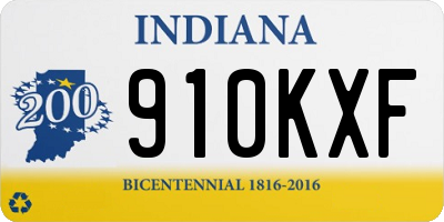 IN license plate 910KXF