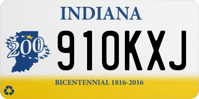 IN license plate 910KXJ