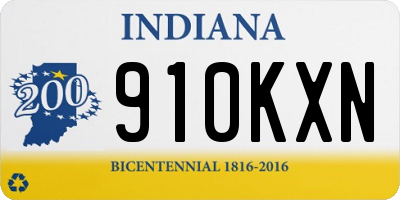 IN license plate 910KXN