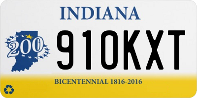 IN license plate 910KXT