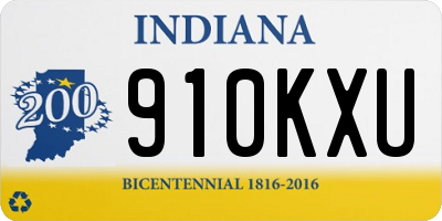 IN license plate 910KXU