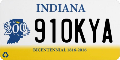 IN license plate 910KYA