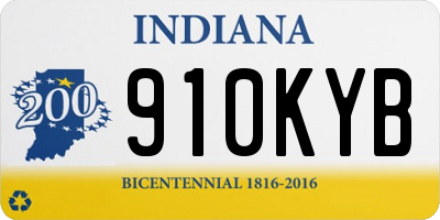 IN license plate 910KYB
