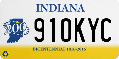 IN license plate 910KYC