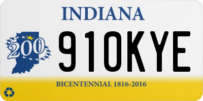 IN license plate 910KYE