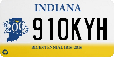 IN license plate 910KYH