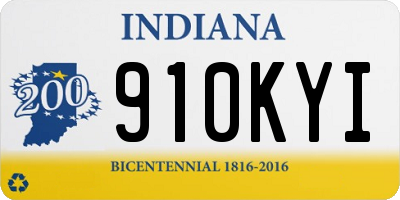 IN license plate 910KYI