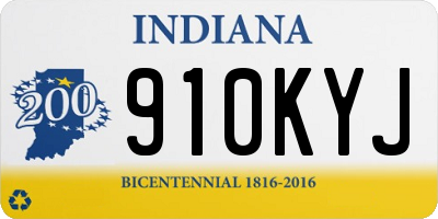 IN license plate 910KYJ