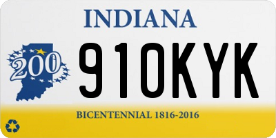 IN license plate 910KYK