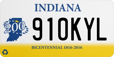 IN license plate 910KYL