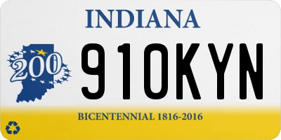 IN license plate 910KYN