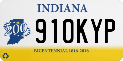 IN license plate 910KYP