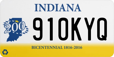 IN license plate 910KYQ