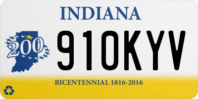 IN license plate 910KYV