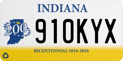 IN license plate 910KYX