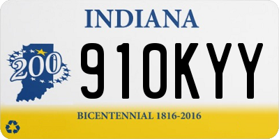 IN license plate 910KYY