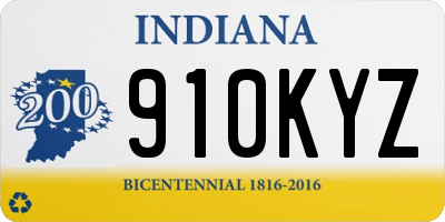 IN license plate 910KYZ