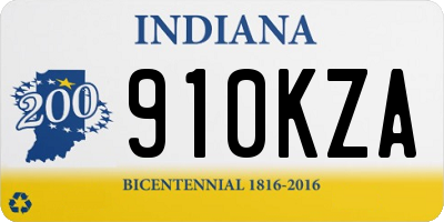 IN license plate 910KZA