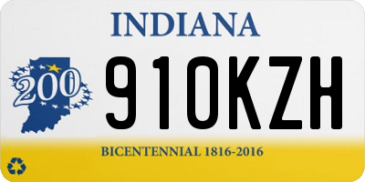 IN license plate 910KZH