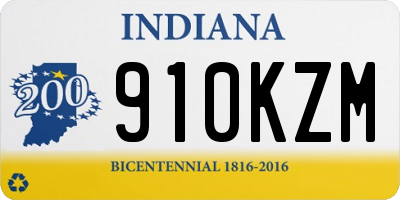 IN license plate 910KZM