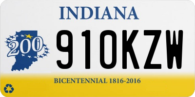 IN license plate 910KZW
