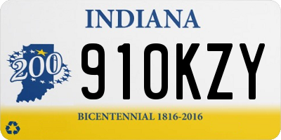 IN license plate 910KZY