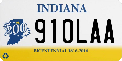 IN license plate 910LAA