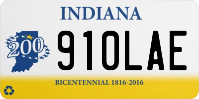 IN license plate 910LAE