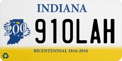 IN license plate 910LAH