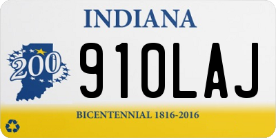 IN license plate 910LAJ