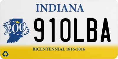 IN license plate 910LBA