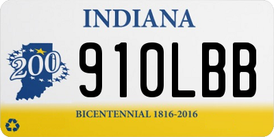 IN license plate 910LBB