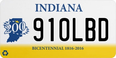 IN license plate 910LBD