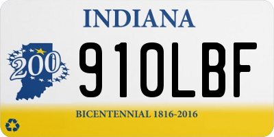 IN license plate 910LBF
