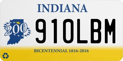 IN license plate 910LBM