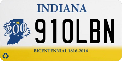 IN license plate 910LBN