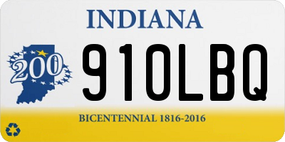 IN license plate 910LBQ