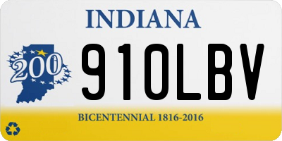 IN license plate 910LBV