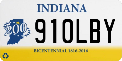IN license plate 910LBY