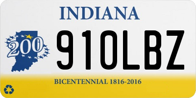IN license plate 910LBZ