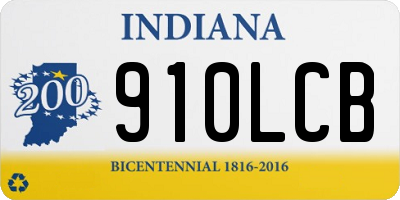 IN license plate 910LCB