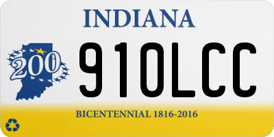 IN license plate 910LCC