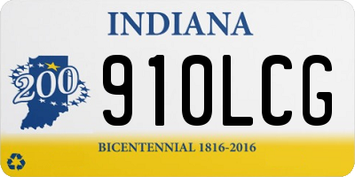 IN license plate 910LCG