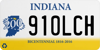 IN license plate 910LCH